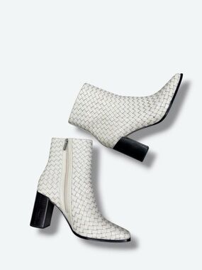 PAIGE Lilah Woven Leather Ankle Boot (Size 10)
